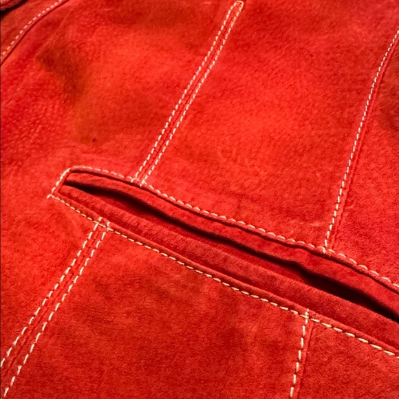 TravelSmith Red Suede 1990’s Jacket - Picture 9 of 9